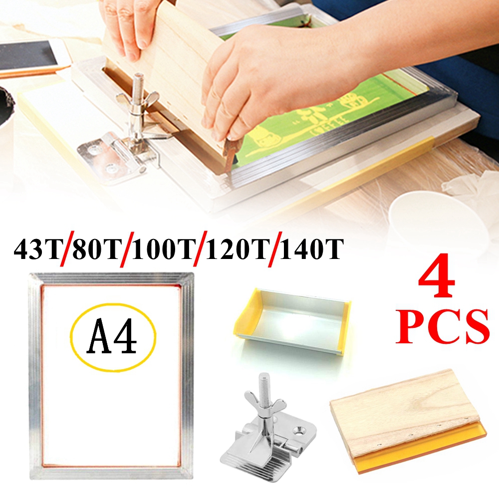 Screen Printing Frame Mesh - 43T/100T/120T/140T Silk Screen Printing Kit Set