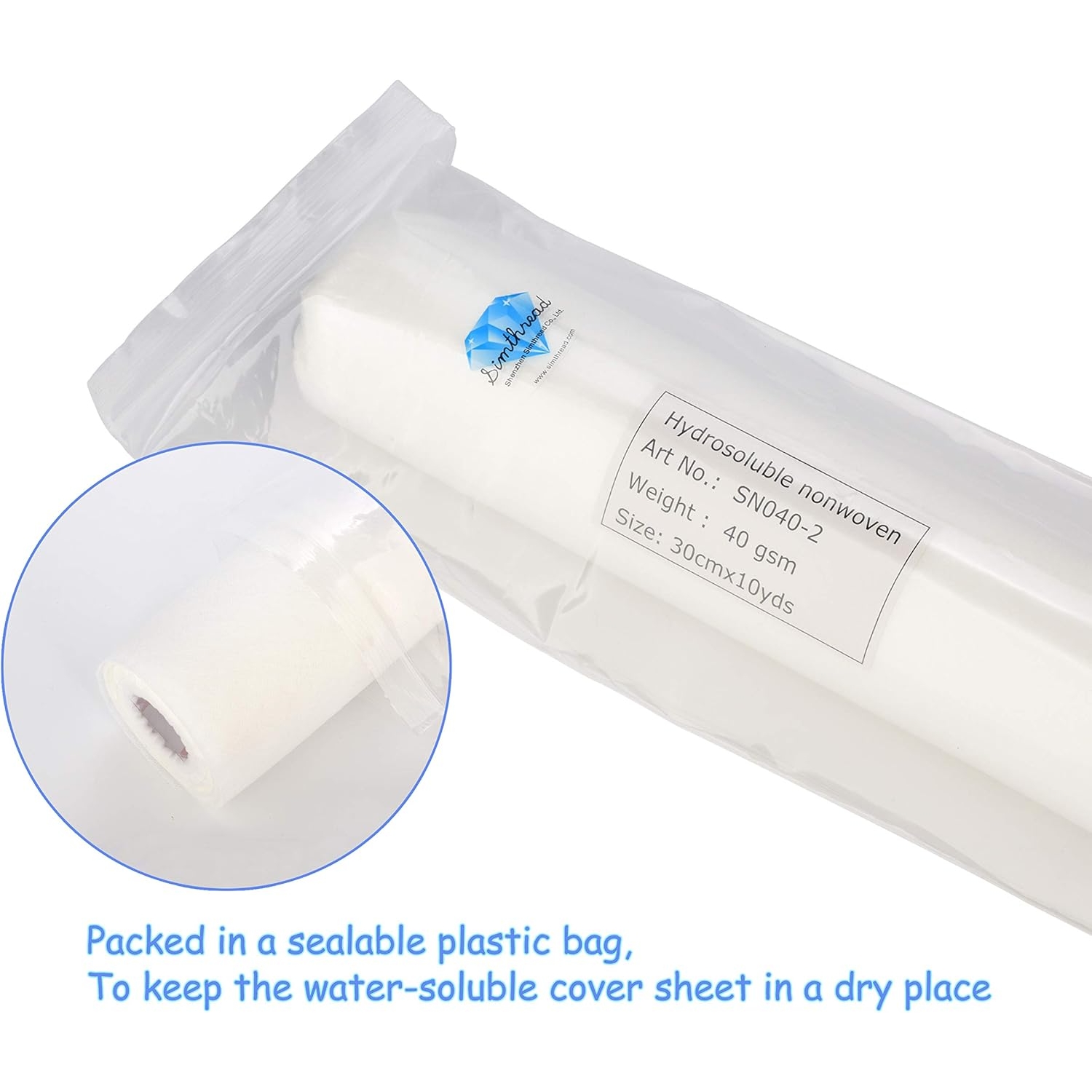 Simthread Non Woven Water Solu - Embroidery Stabilizer Backing のレビューと価格
