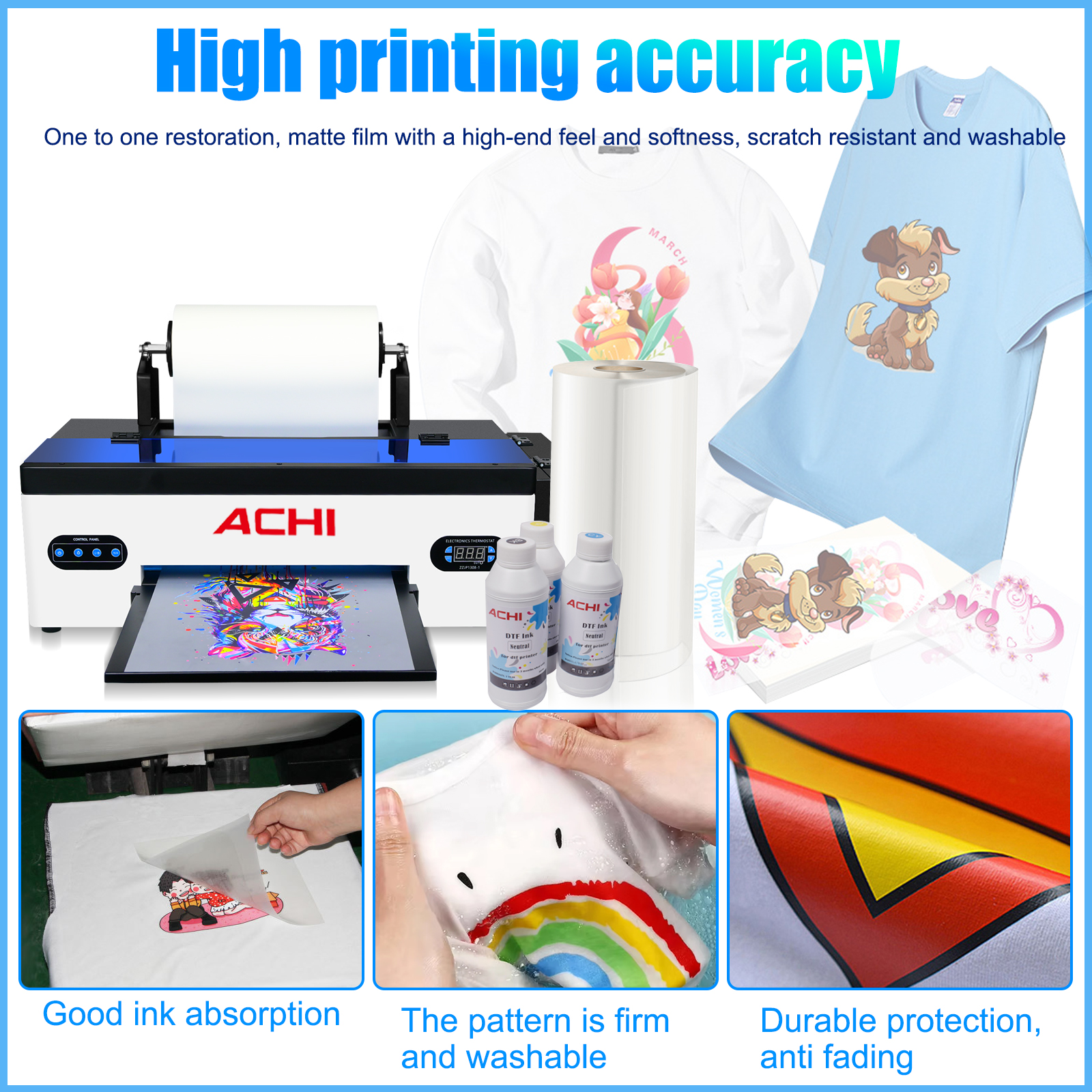 ACHI A3 R1390 Dtf Printer Bund - Commercial Printing Machine For Shirts のレビューと価格