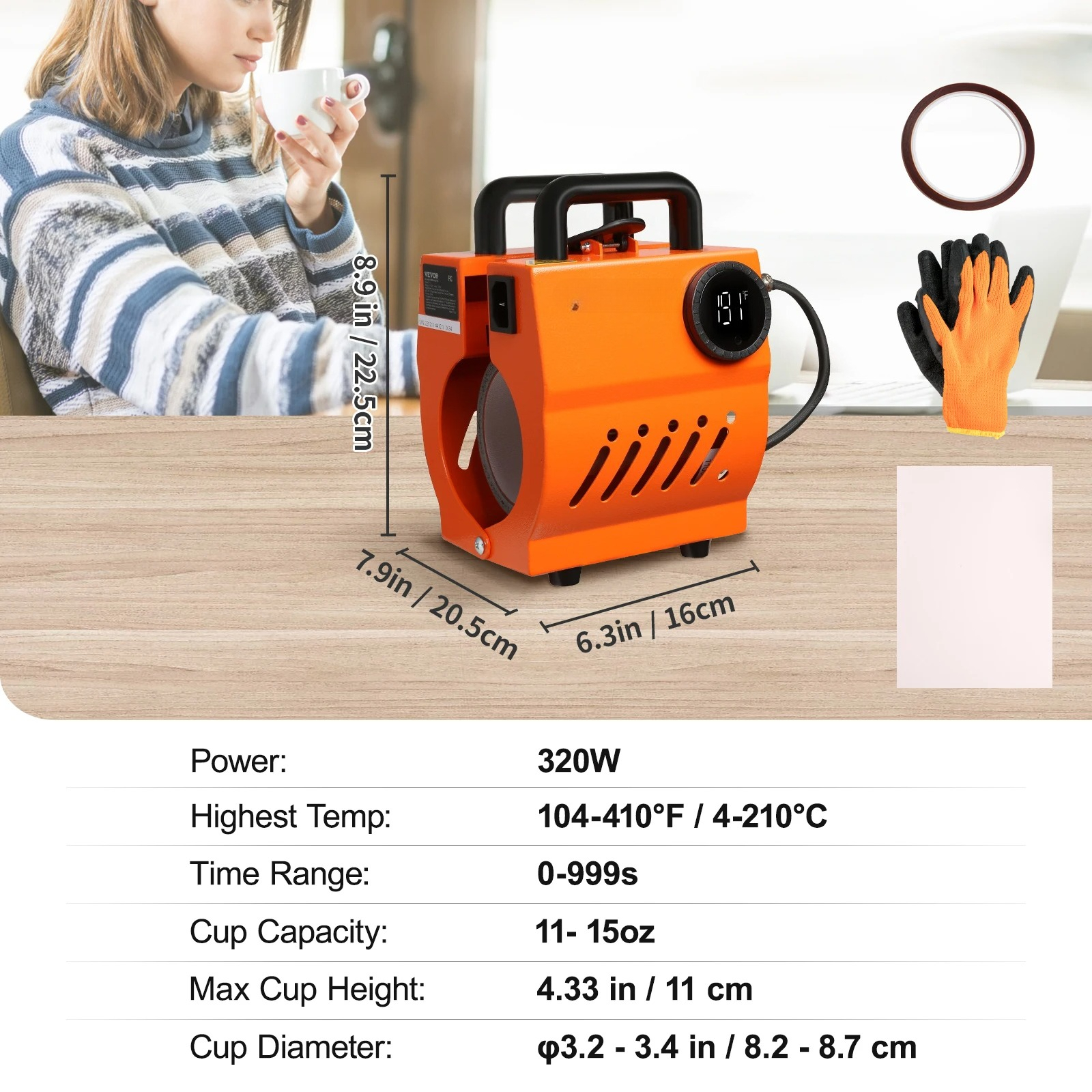 11oz-15oz Mug Heat Press Mini  - Sublimation Mug Blank のレビューと価格