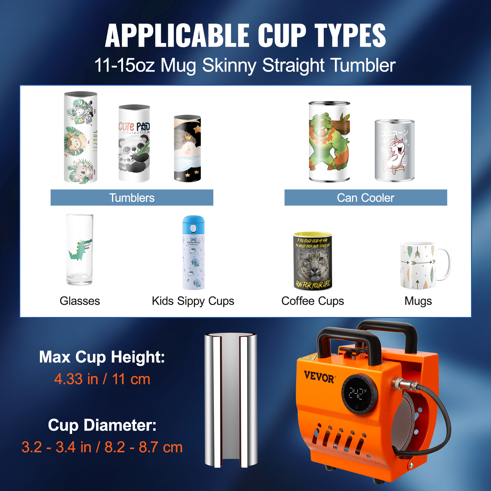11oz-15oz Mug Heat Press Mini  - Sublimation Mug Blank のレビューと価格