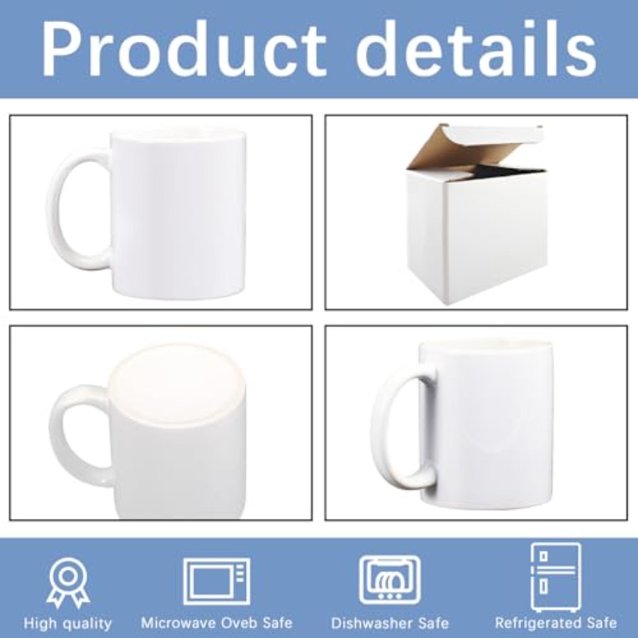 PACK 11 oz sublimation mugs wi - Sublimation Mug Blank のレビューと価格