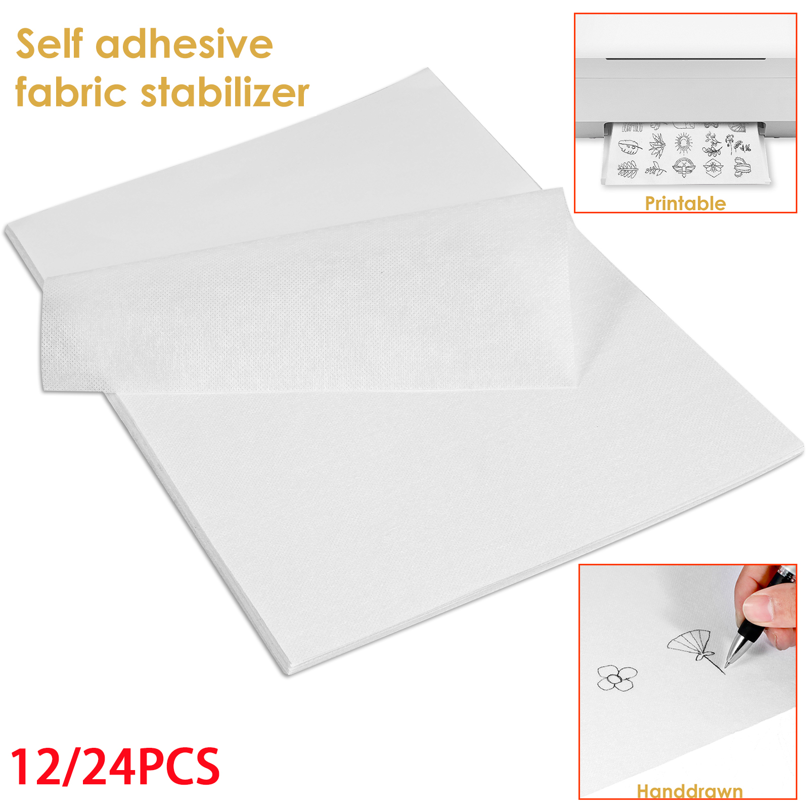 12/24PCS Sticky Water Soluble  - Embroidery Stabilizer Backing のレビューと価格