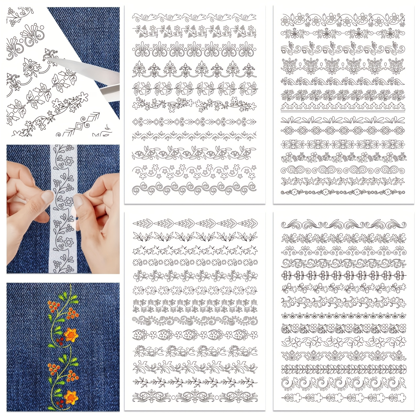 4 Sheets Retro Lace Water Solu - Embroidery Stabilizer Backing のレビューと価格