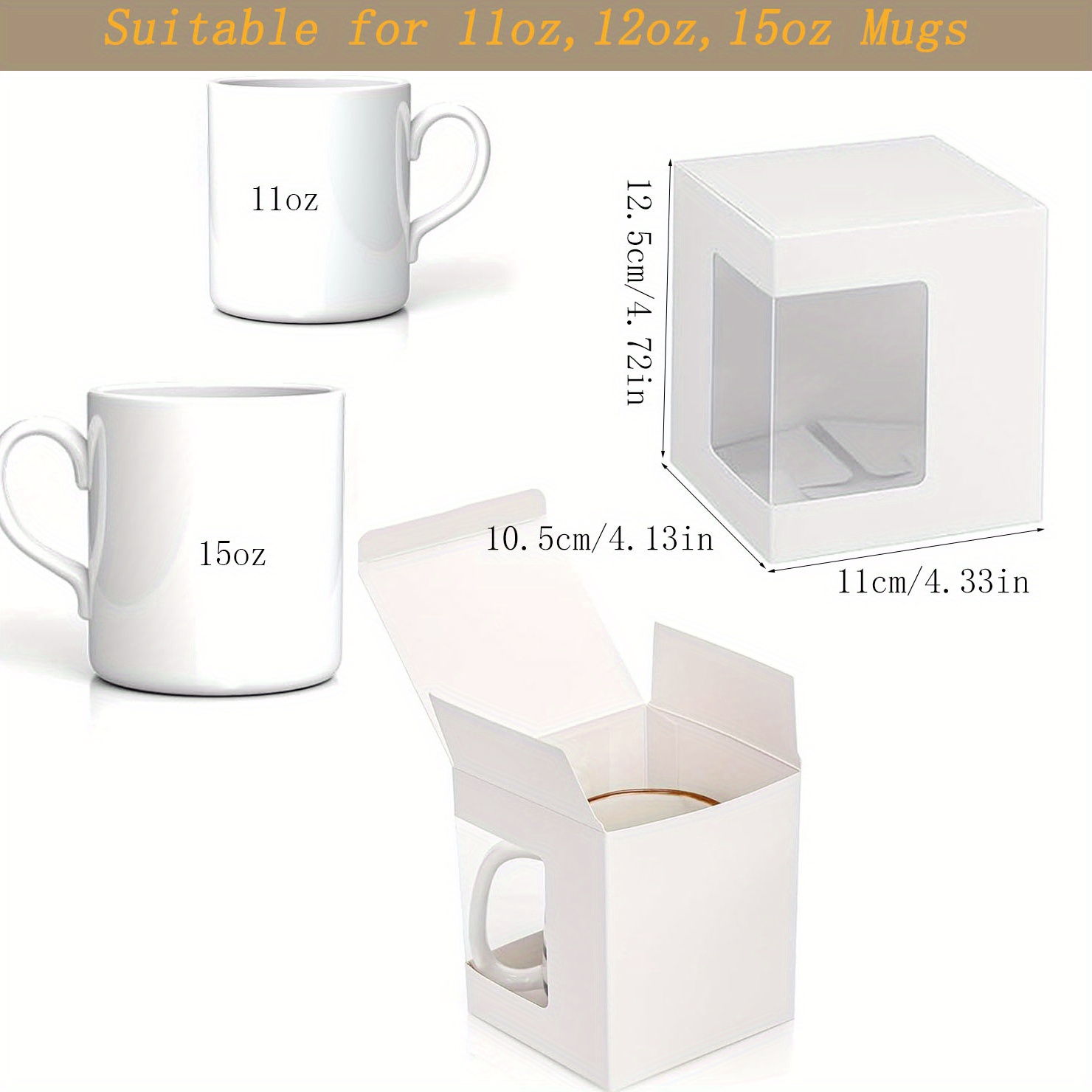 12Pack Gift Boxes for Sublimat - Sublimation Mug Blank のレビューと価格