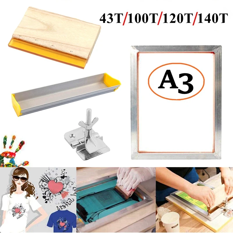 A3 Screen Printing Kit Aluminu - Screen Printing Frame Mesh のレビューと価格