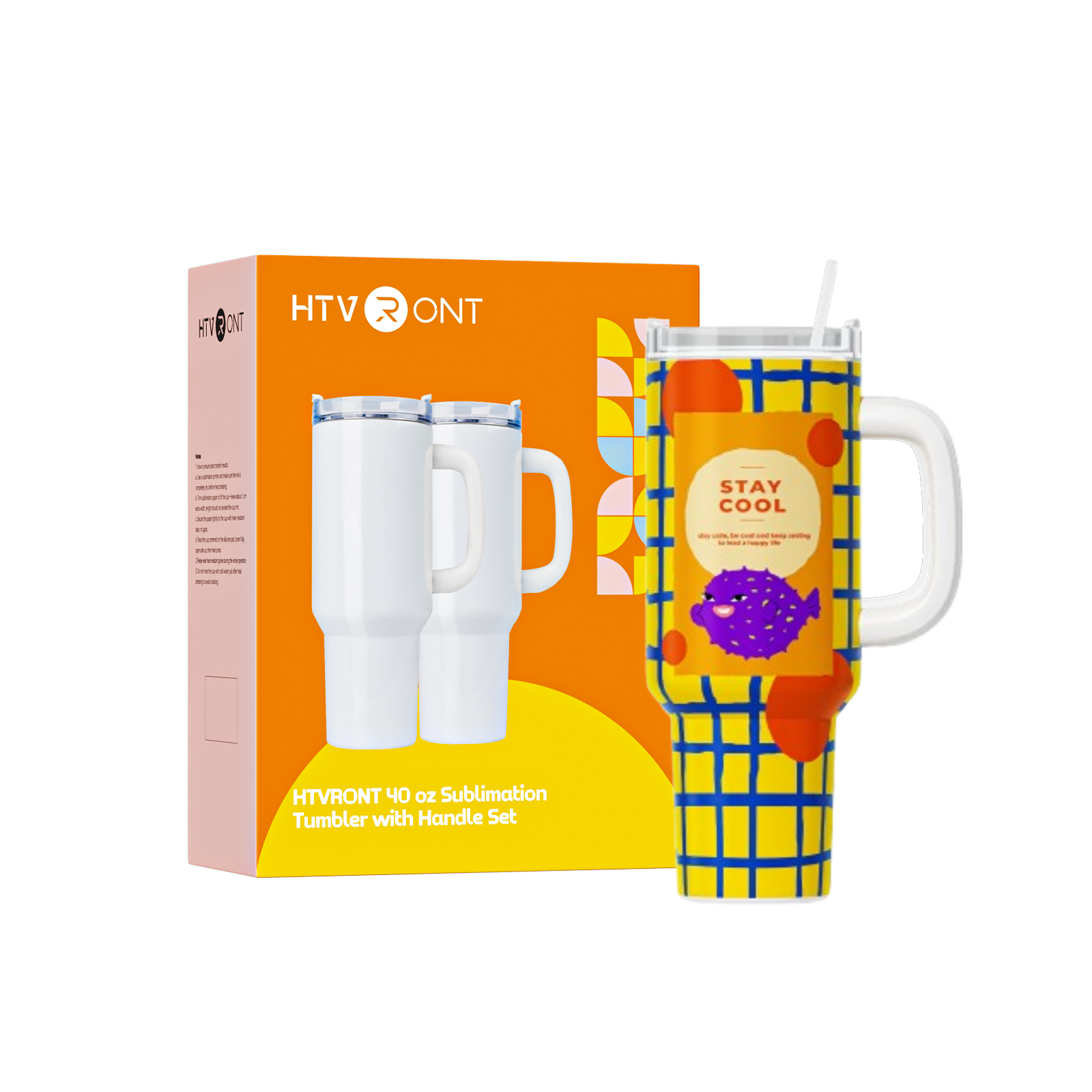 HTVRONT 2 Pack 40oz Sublimatio - Sublimation Mug Blank のレビューと価格